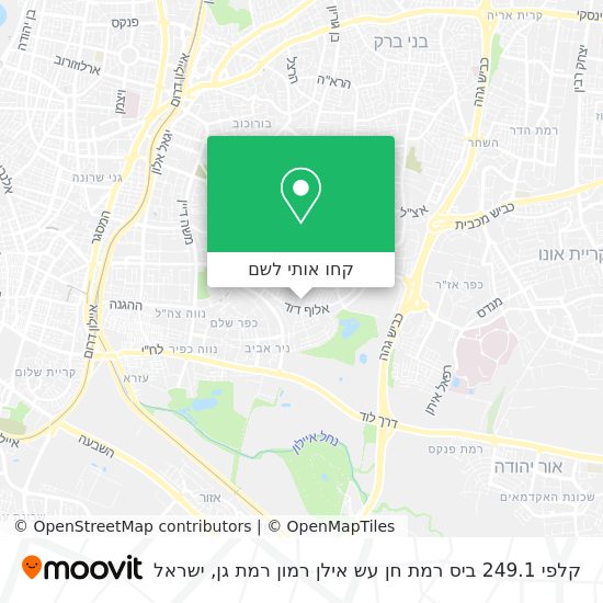 מפת קלפי 249.1 ביס רמת חן עש אילן רמון רמת גן