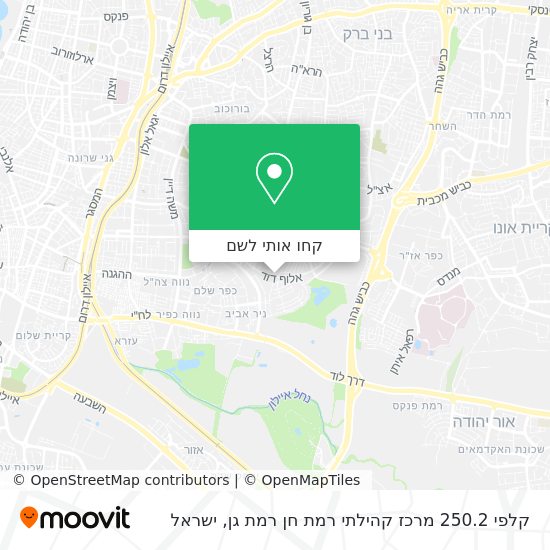 מפת קלפי 250.2 מרכז קהילתי רמת חן רמת גן