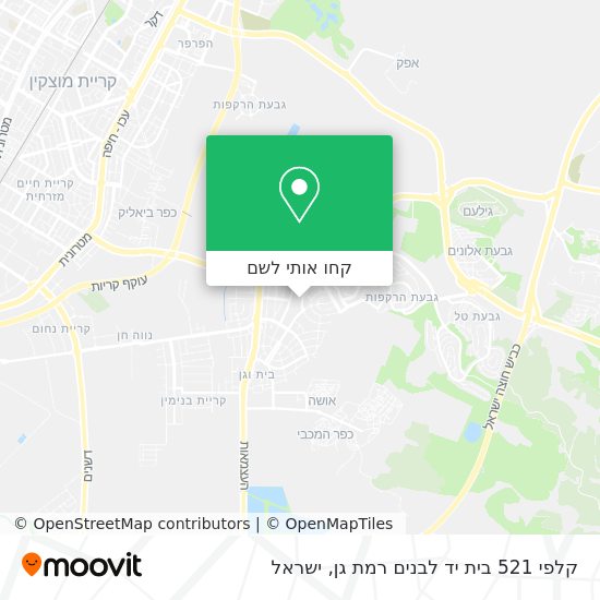 מפת קלפי 521 בית יד לבנים רמת גן