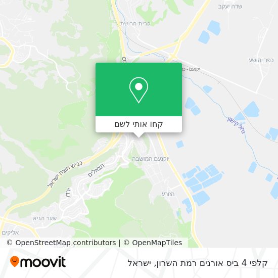 מפת קלפי 4 ביס אורנים רמת השרון