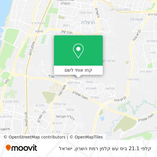 מפת קלפי 21.1 ביס עש קלמן רמת השרון