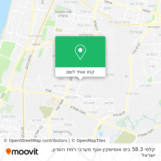 מפת קלפי 58.3 ביס אוסישקין-אגף מערבי רמת השרון