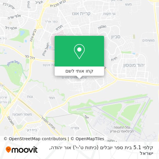 מפת קלפי 5.1 בית ספר יובלים (כיתות ט'-י') אור יהודה