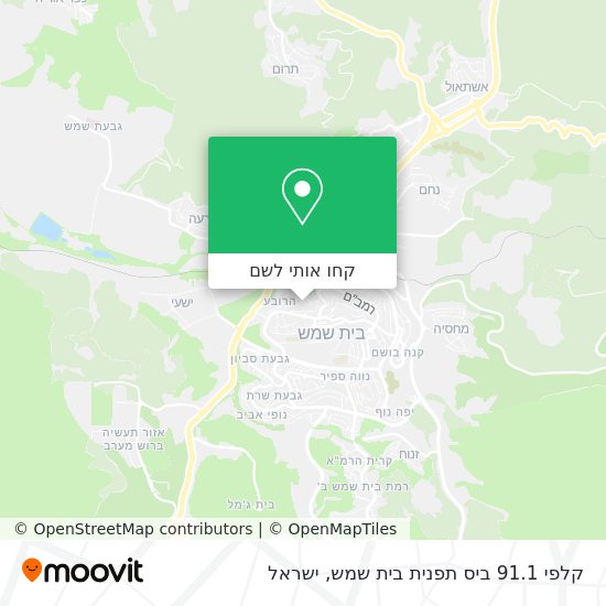 מפת קלפי 91.1 ביס תפנית בית שמש