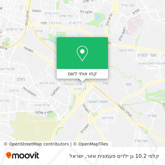 מפת קלפי 10.2 גן ילדים פעמונית אזור