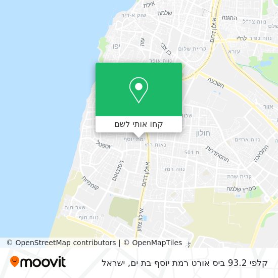 מפת קלפי 93.2 ביס אורט רמת יוסף בת ים