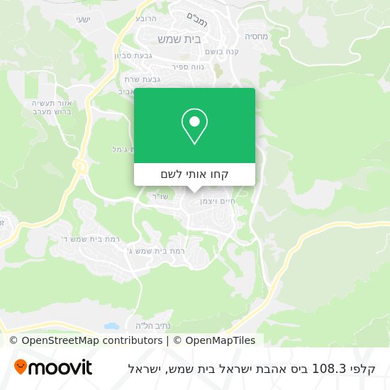 מפת קלפי 108.3 ביס אהבת ישראל בית שמש