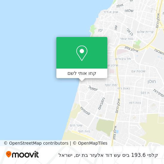 מפת קלפי 193.6 ביס עש דוד אלעזר בת ים