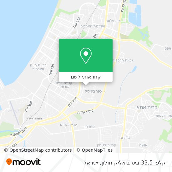 מפת קלפי 33.5 ביס ביאליק חולון