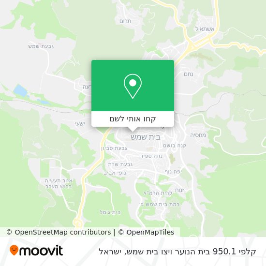 מפת קלפי 950.1 בית הנוער ויצו בית שמש