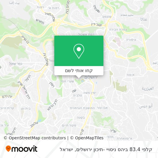 מפת קלפי 83.4 ביהס ניסויי -תיכון ירושלים