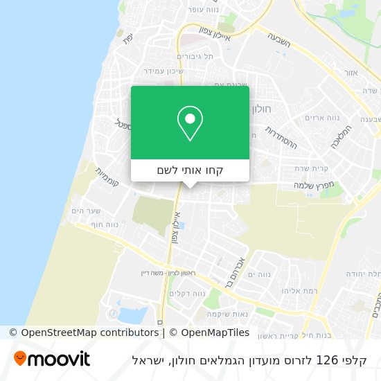 מפת קלפי 126 לזרוס מועדון הגמלאים חולון