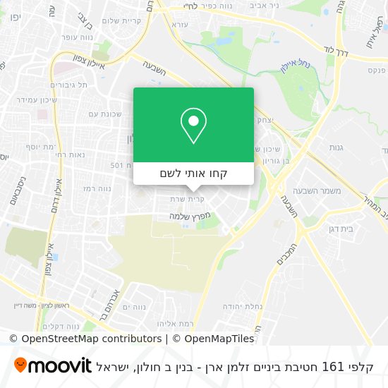 מפת קלפי 161 חטיבת ביניים זלמן ארן - בנין ב חולון