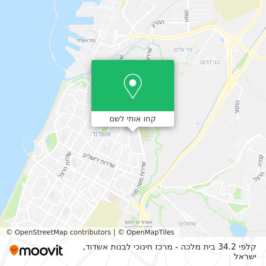 מפת קלפי 34.2 בית מלכה - מרכז חינוכי לבנות אשדוד