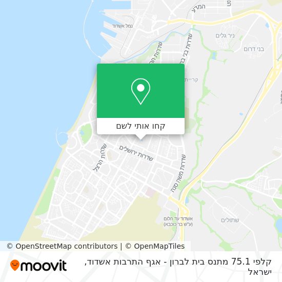 מפת קלפי 75.1 מתנס בית לברון - אגף התרבות אשדוד