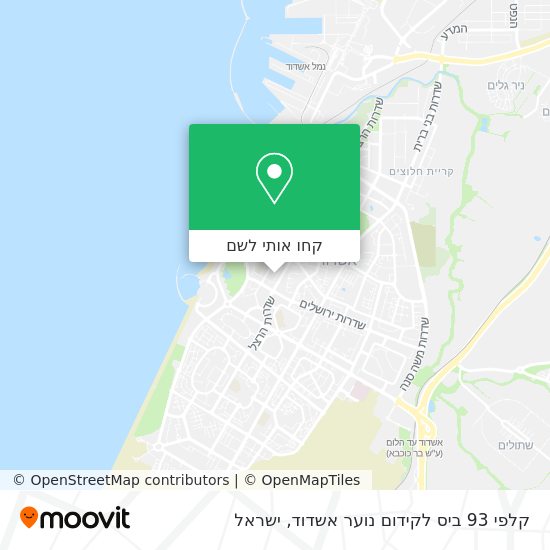 מפת קלפי 93 ביס לקידום נוער אשדוד