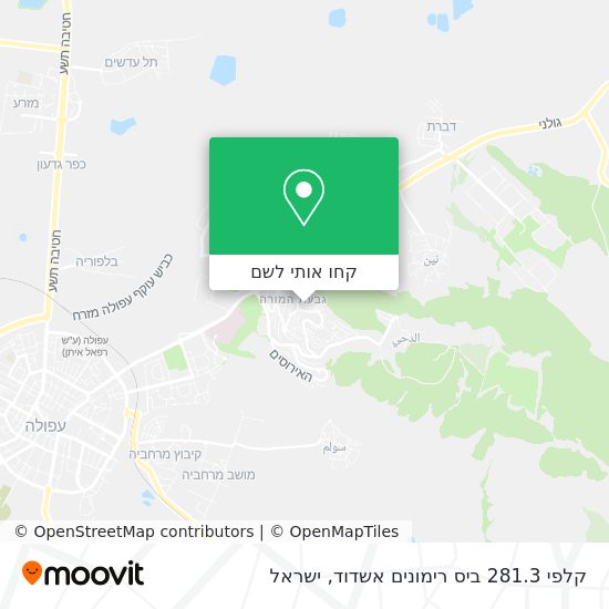 מפת קלפי 281.3 ביס רימונים אשדוד