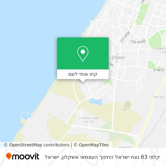 מפת קלפי 63 נצח ישראל החינוך העצמאי אשקלון