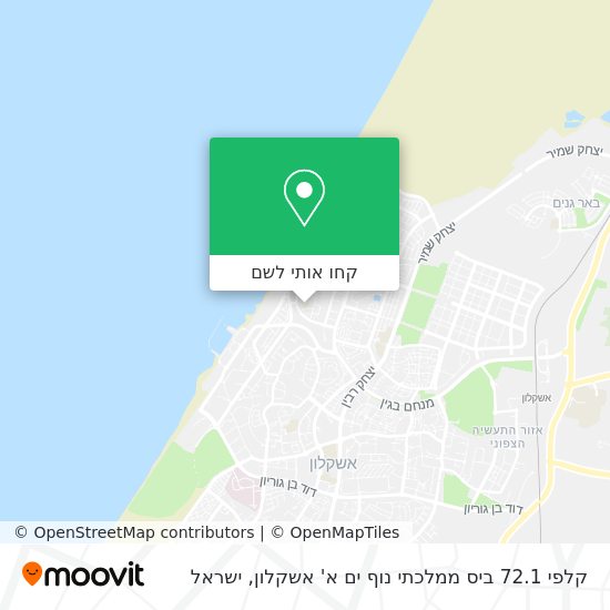 מפת קלפי 72.1 ביס ממלכתי נוף ים א' אשקלון