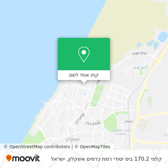 מפת קלפי 170.2 ביס יסודי רמת כרמים אשקלון