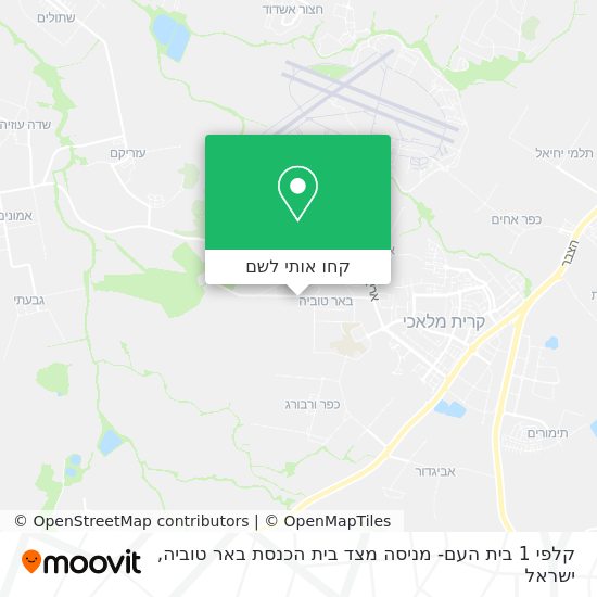 מפת קלפי 1 בית העם- מניסה מצד בית הכנסת באר טוביה
