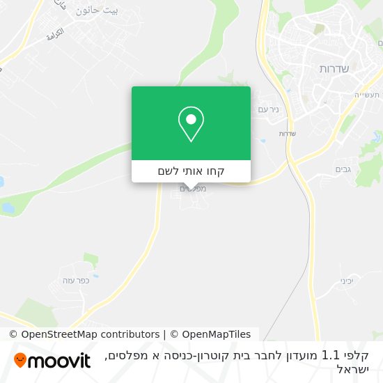 מפת קלפי 1.1 מועדון לחבר בית קוטרון-כניסה א מפלסים