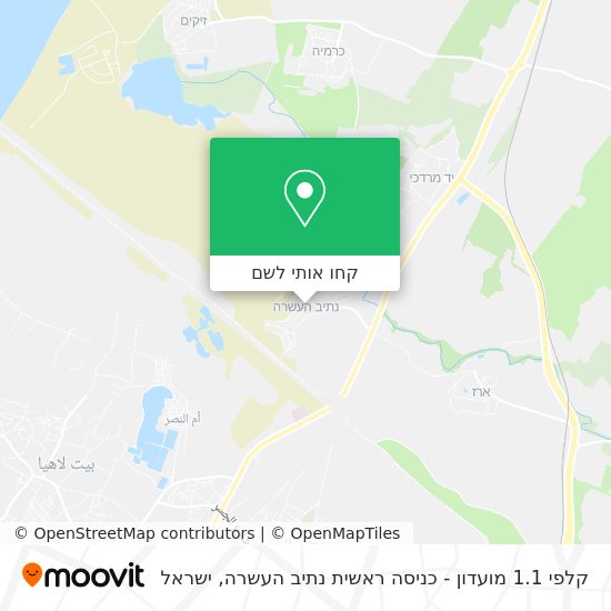 מפת קלפי 1.1 מועדון - כניסה ראשית נתיב העשרה