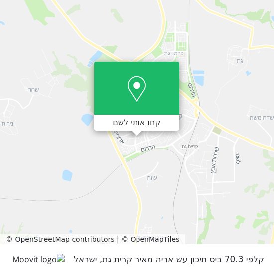 מפת קלפי 70.3 ביס תיכון עש אריה מאיר קרית גת