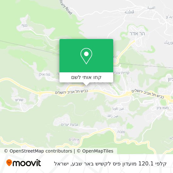 מפת קלפי 120.1 מועדון פיס לקשיש באר שבע