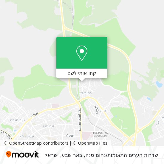 מפת שדרות הערים התאומות / נחום סנה, באר שבע