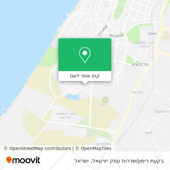 מפת בקעת רימון/שדרות עמק יזרעאל