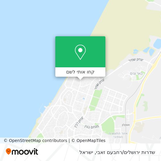 מפת שדרות ירושלים/רחבעם זאבי