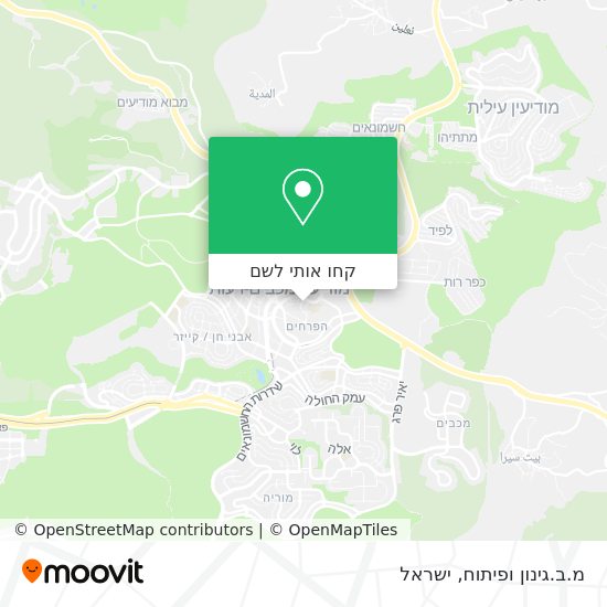 מפת מ.ב.גינון ופיתוח