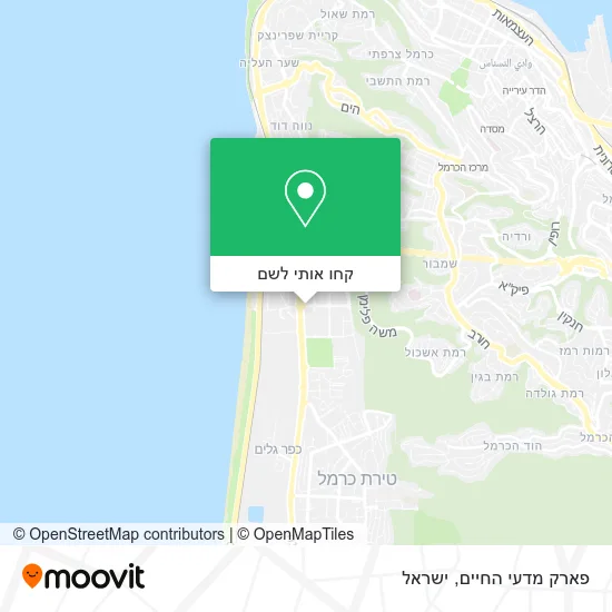 מפת פארק מדעי החיים