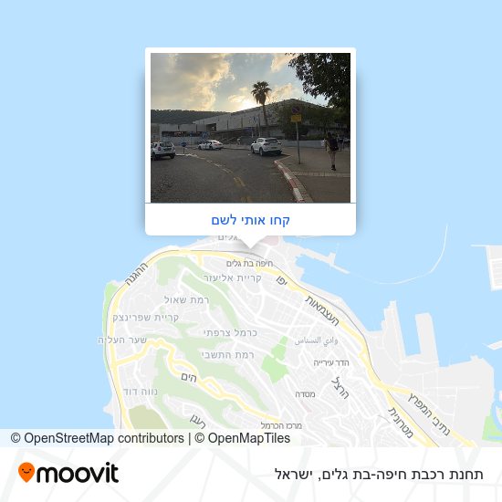 מפת תחנת רכבת חיפה-בת גלים
