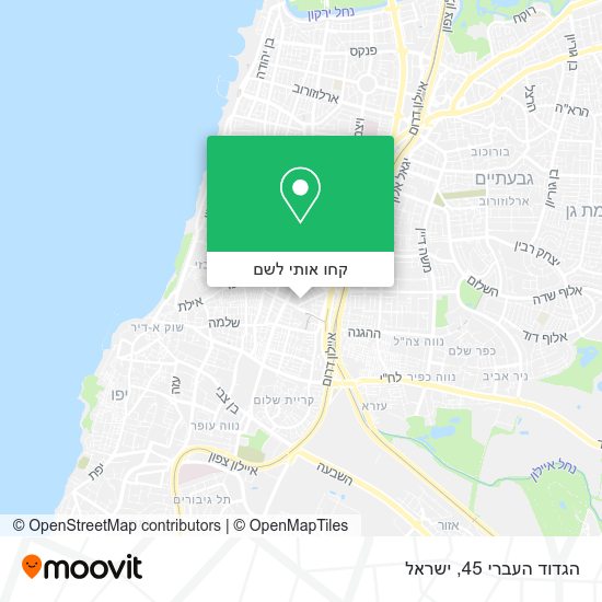 מפת הגדוד העברי 45