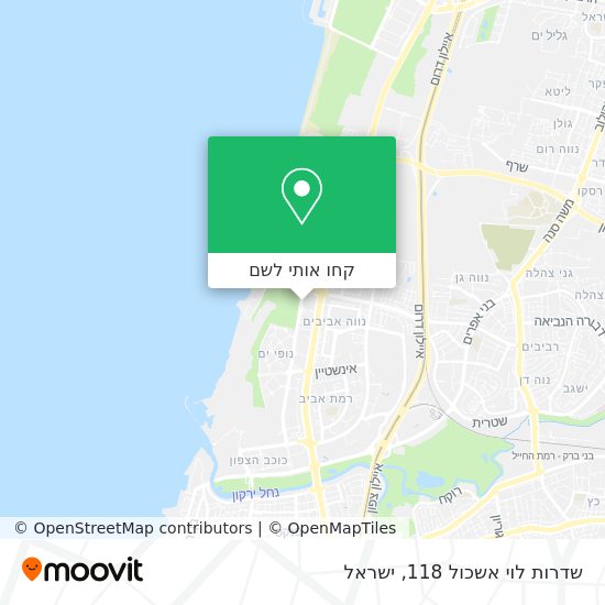 מפת שדרות לוי אשכול 118