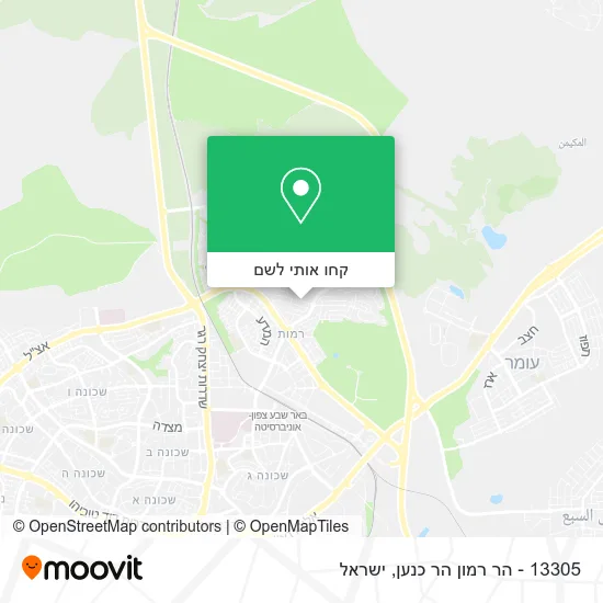 מפת 13305 - הר רמון הר כנען