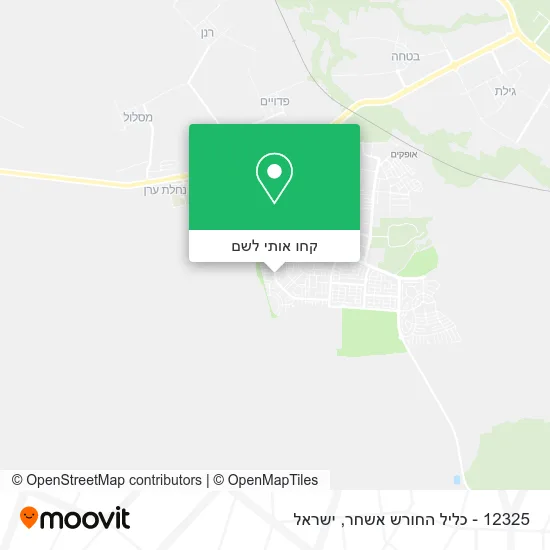 מפת 12325 - כליל החורש אשחר
