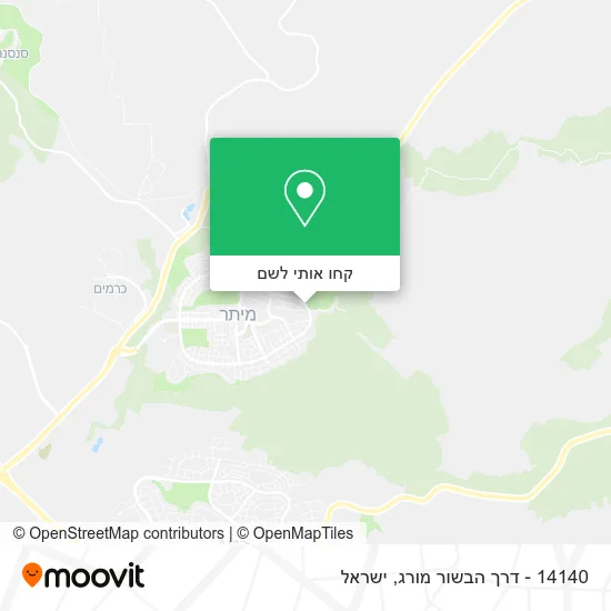 מפת 14140 - דרך הבשור מורג