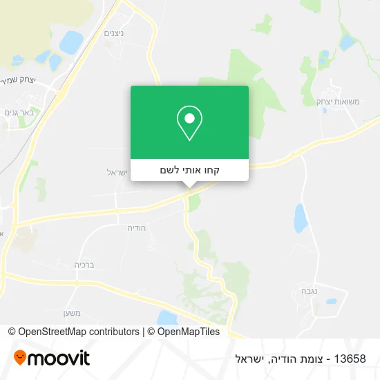 מפת 13658 - צומת הודיה