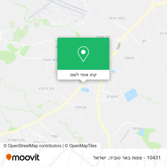 מפת 10431 - צומת באר טוביה
