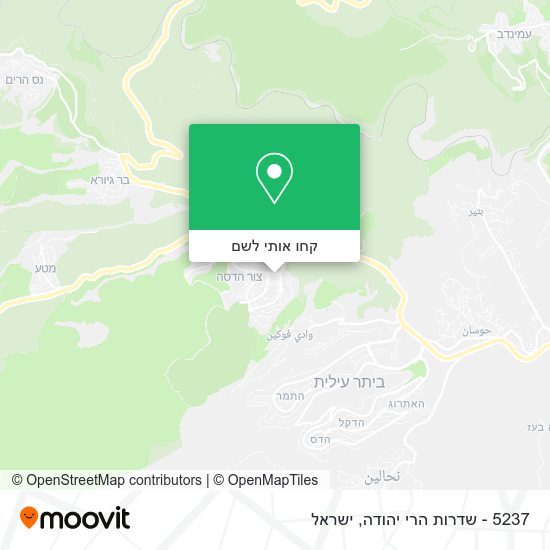 מפת 5237 - שדרות הרי יהודה