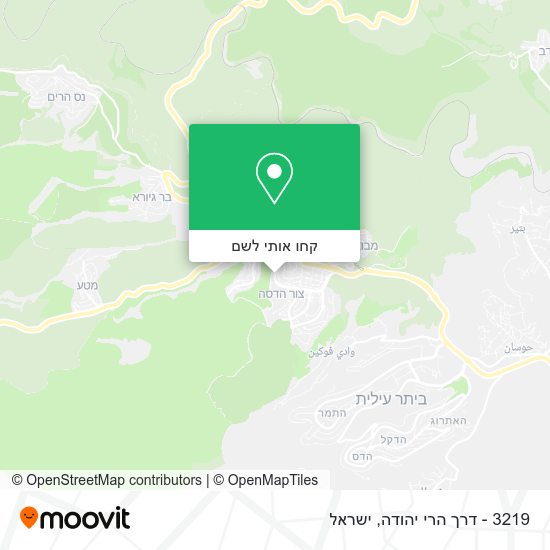 מפת 3219 - דרך הרי יהודה