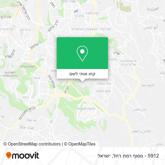 מפת 5912 - מסוף רמת רחל