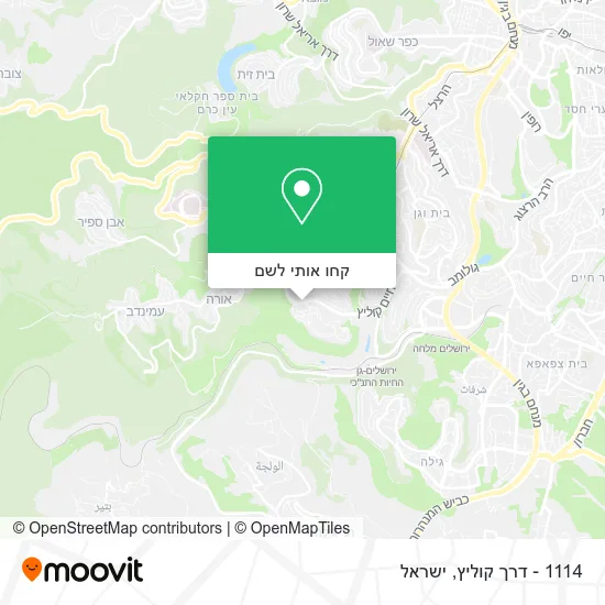 מפת 1114 - דרך קוליץ