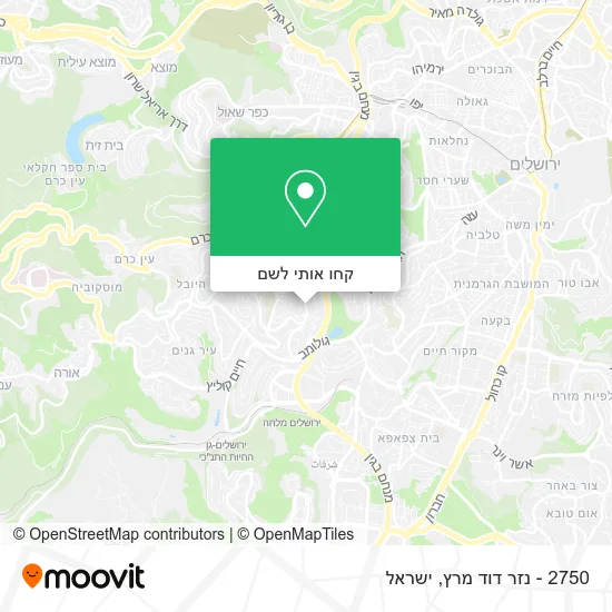 מפת 2750 - נזר דוד מרץ