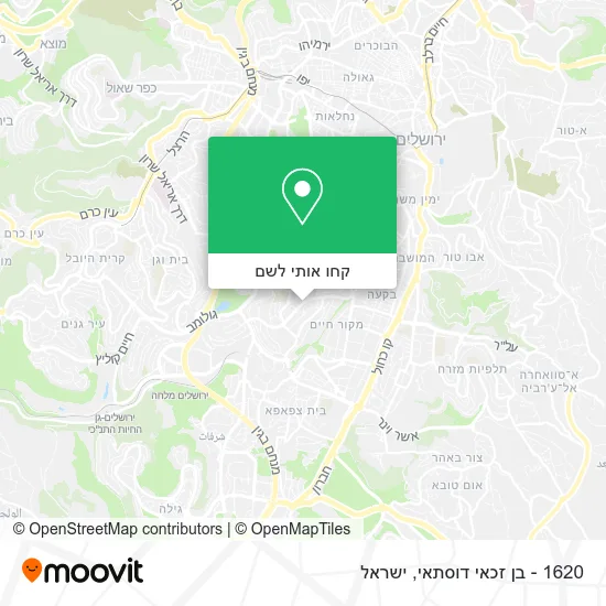 מפת 1620 - בן זכאי דוסתאי