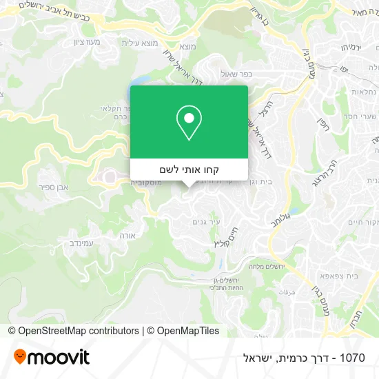 מפת 1070 - דרך כרמית