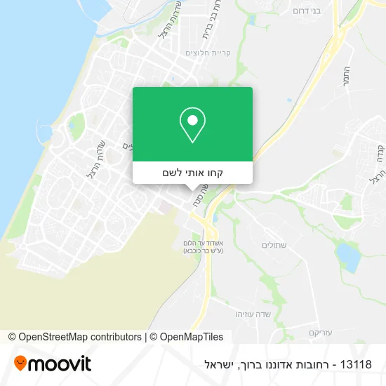 מפת 13118 - רחובות אדוננו ברוך